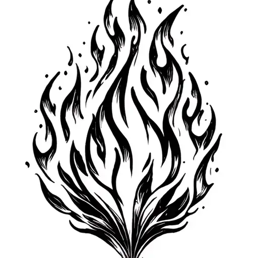 Fire flame tattoo design idea