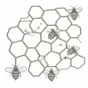 Cute bee hive tattoo design idea