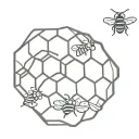 Cute bee hive tattoo design idea
