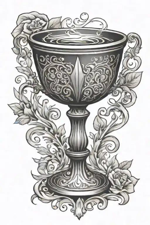 chalice no backround tattoo design idea