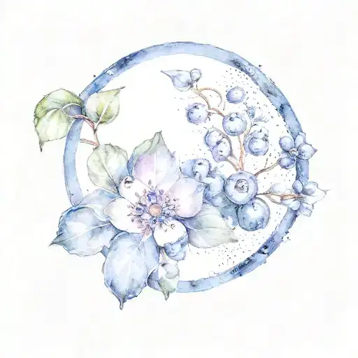 a blueberry tattoo design idea