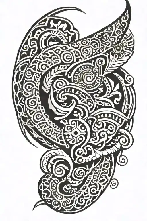 maori arm sleeve tattoo design idea