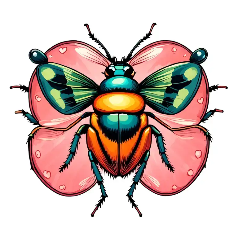 love bug inspired tattoo tattoo design idea