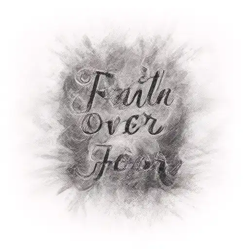 Faith Over Fear tattoo design idea