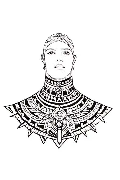 aztec collar bone tattoo tattoo design idea