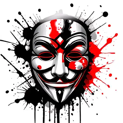 Anonymous Mask Mask tattoo design idea