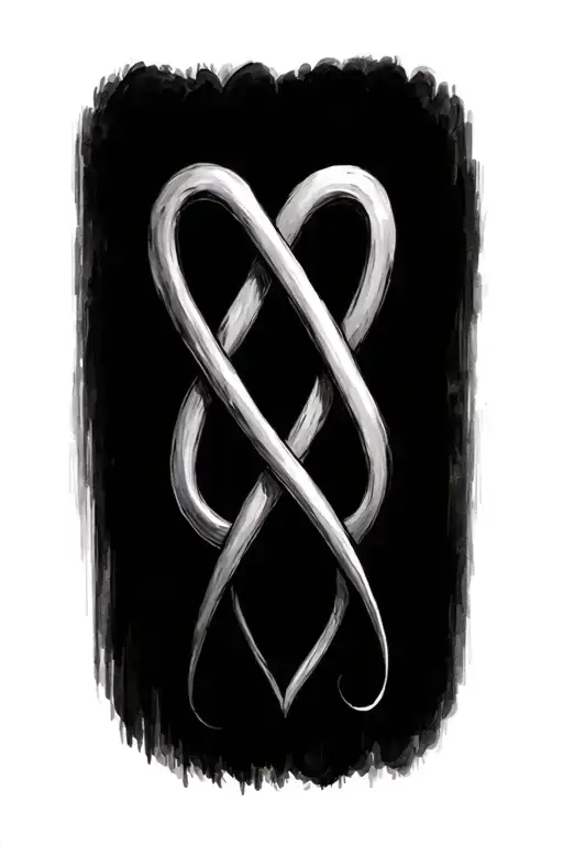 infinity symbol with heart tattoo design idea