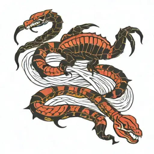 scorpion, snake, death before dishonour tattoo design idea