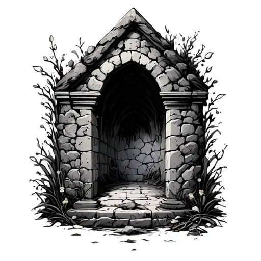 Empty Tomb tattoo design idea