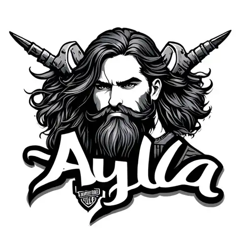 "Ayla" Harley Davidson, Army, caravan travelling, Ayla, Freya, Odin, beards, Viking tattoo design idea