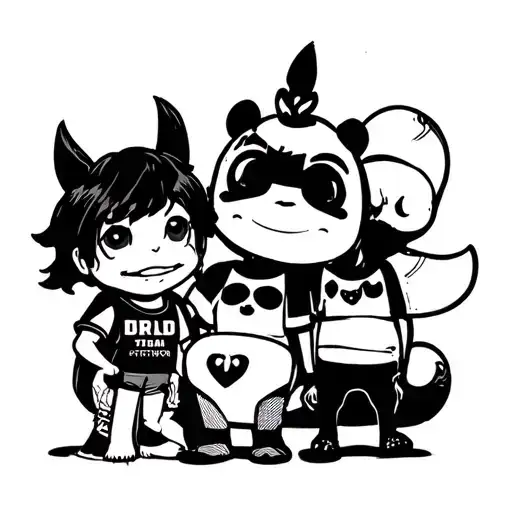 Cartoon Network characters tattoo design idea