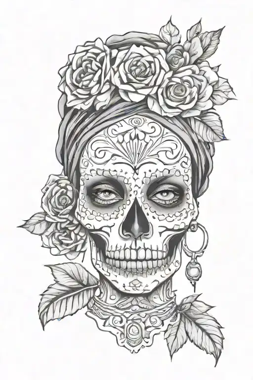 the catrina tattoo design idea