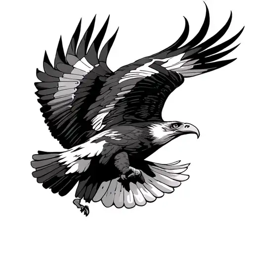 philippine eagle soaring tattoo design idea