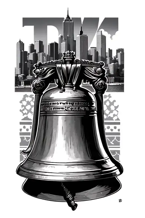 Philly Skyline, Phillies logo, liberty bell, love statue tattoo design idea