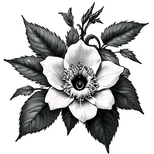 deadly nightshade tattoo design idea