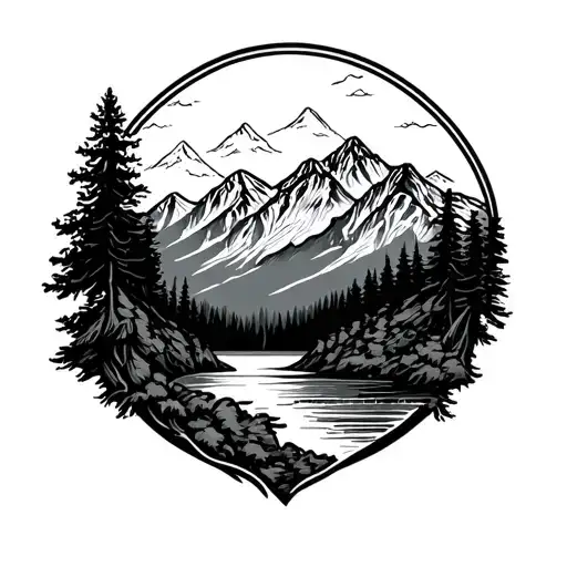 Appalachian Mountain range tattoo design idea