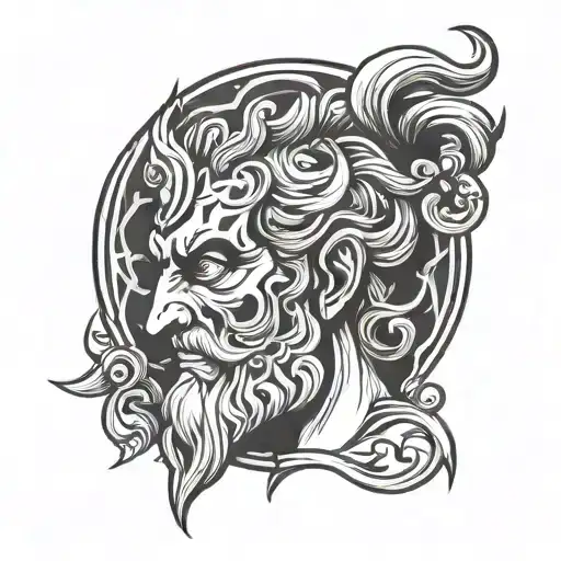 hades Greek god symbol tattoo design idea