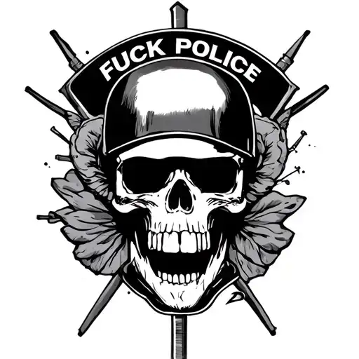 Fuck Police tattoo design idea