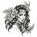 Aaliyah tattoo design idea