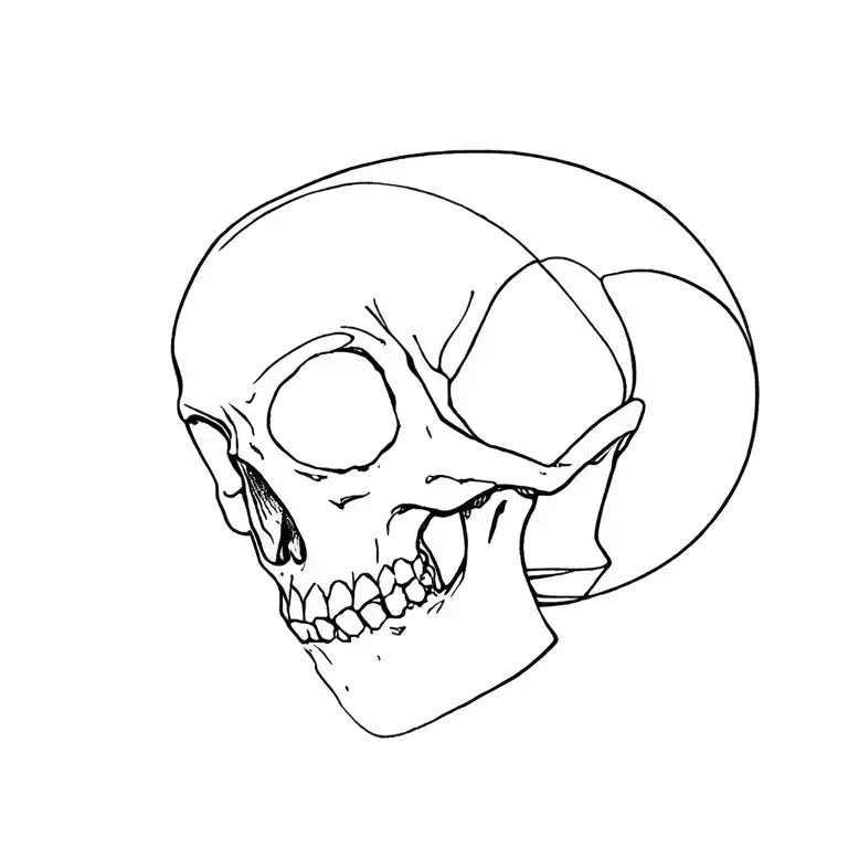 I want to add a big skull tattoo design idea