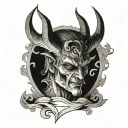 devil renaissance tattoo design idea
