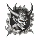 devil renaissance tattoo design idea