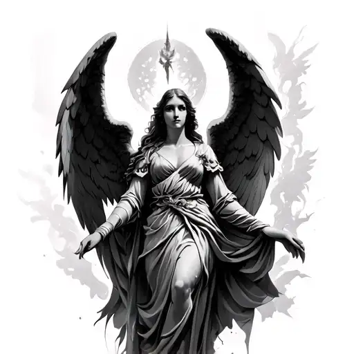 Angel Raphael tattoo design idea