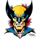 anthropomorphic punk wolverine tattoo design idea