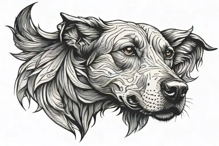 dog breed tattoo design idea