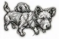 dog breed tattoo design idea
