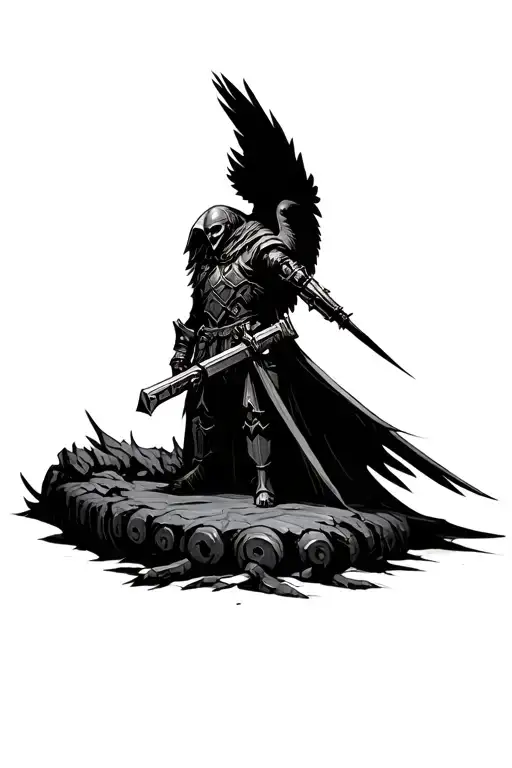 Warhammer 40k Dark Angels tattoo design idea