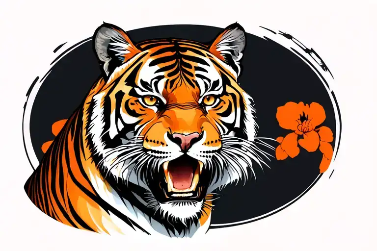 Full Body Tiger tattoo design idea