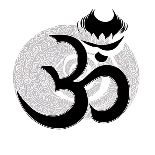 "om blessed" om tattoo design idea