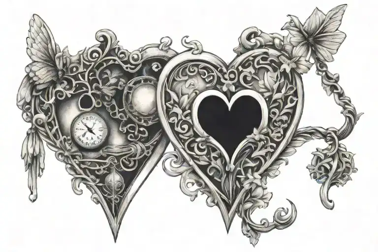 love tarot card tattoo design idea