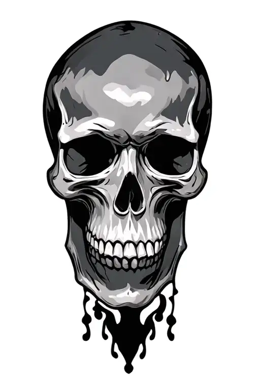 Skull surrounded tattoo design idea