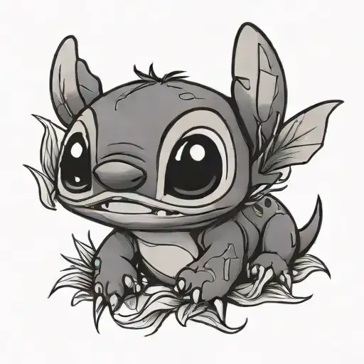 Stich cartoon tattoo design idea