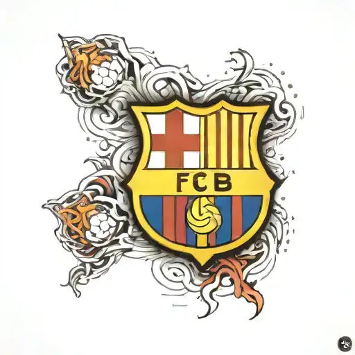 football club barcelona logo tattoo design idea
