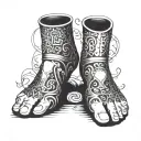 foot fetish tattoo design idea