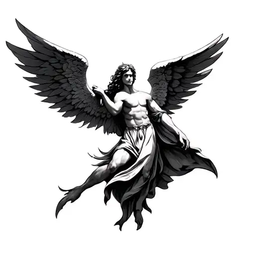 Archangel Raphael tattoo design idea