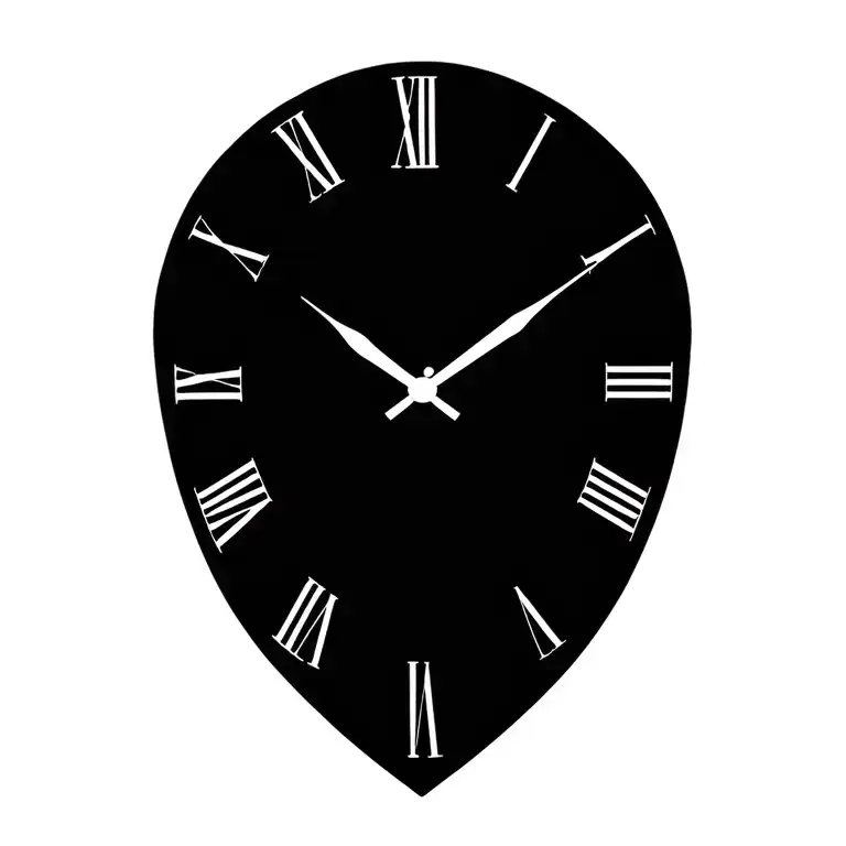 clock with Roman numerals tattoo design idea