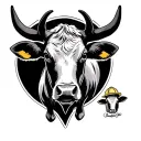 Magnolia cow firefighters tattoo design idea