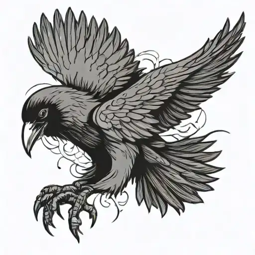 teen titans raven tattoo design idea