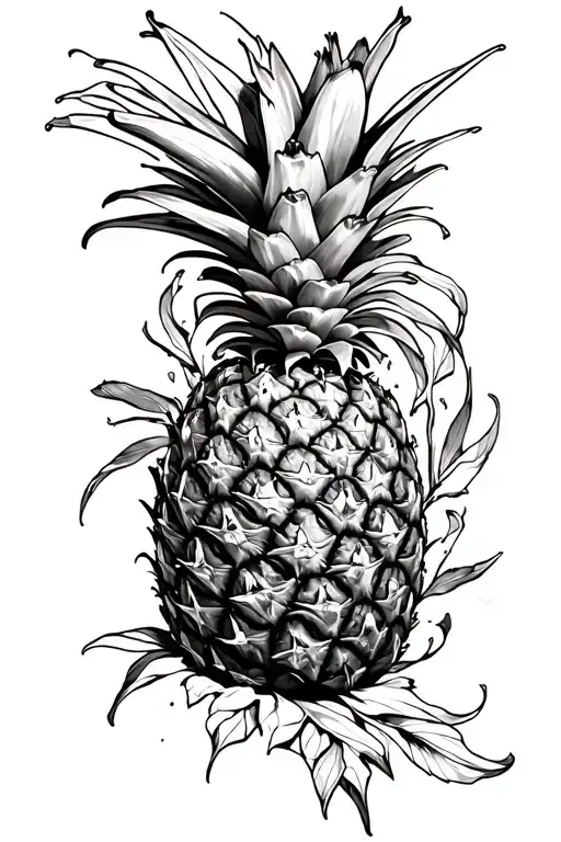 Swinger pineapple tattoo design idea