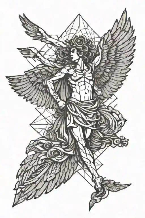 the Fall of Icarus tattoo design idea