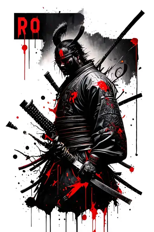 Ronin Samurai tattoo design idea