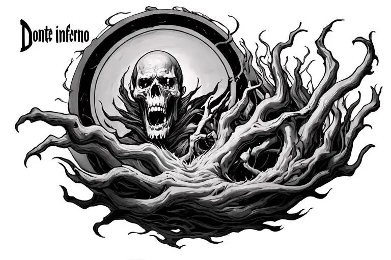 Donte inferno 9 circles of hell tattoo design idea