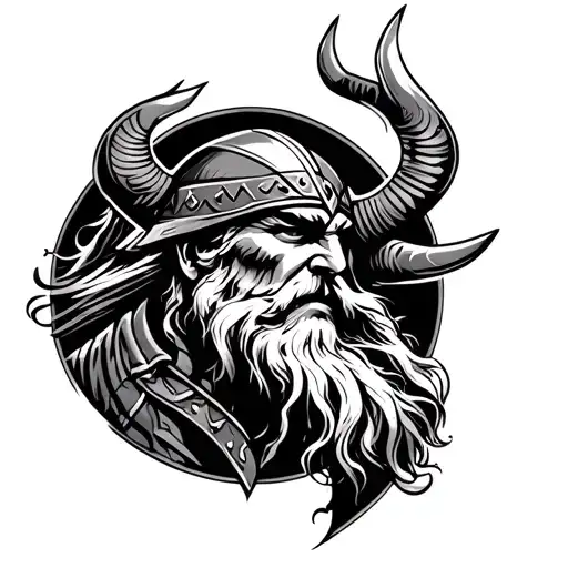 A full Viking-themed tattoo sleeve that starts from the hand, continues through the forearm and upper arm, then wraps ac tattoo design idea