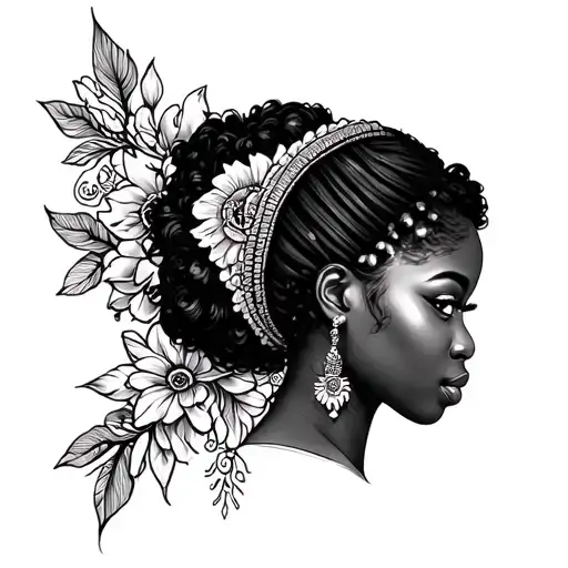 can you make a really cool back tattoo on a black girl that has some nigerian/african elements but it so gorgeous  tattoo design idea