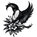 Tattoo Design Concept:Style: Fine line / blackwork / minimal realismSize: Small (palm-sized or smaller)Design Eleme tattoo design idea