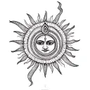 Mahabharat karna sun symbol on antha Asti prarambh test tatto tattoo design idea